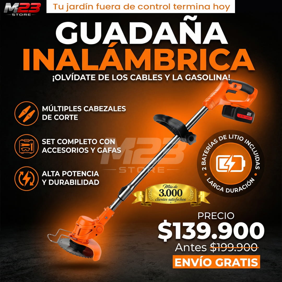 CORTADORA DE CESPED INALAMBRICA
